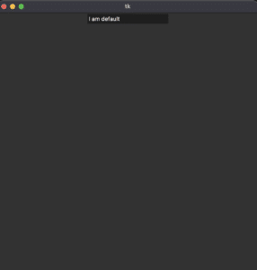 Set default text in Tkinter entry widget